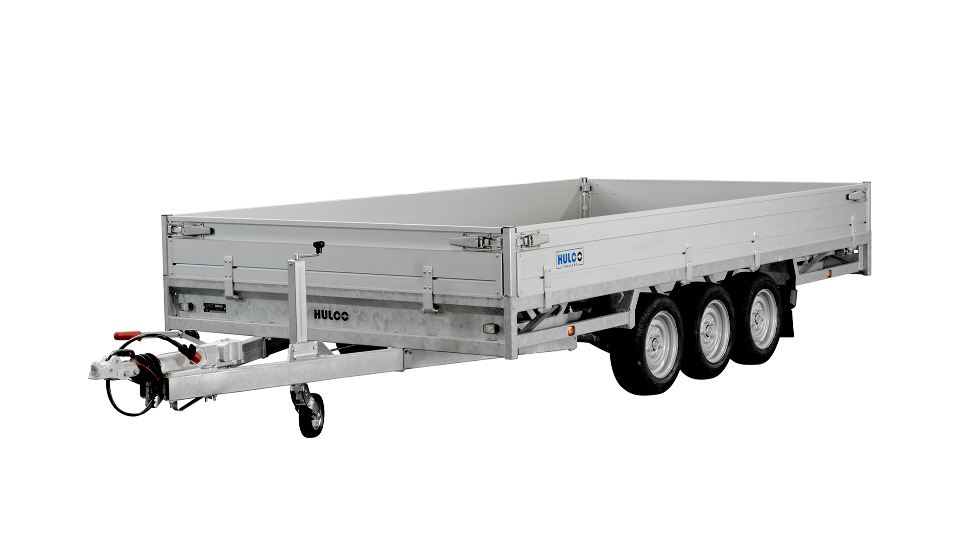 Hulco PKW Anhänger Hochlader Alu MEDAX-3, 3500 kg, Ladefläche 6,11 x 2,23 m - Tridem