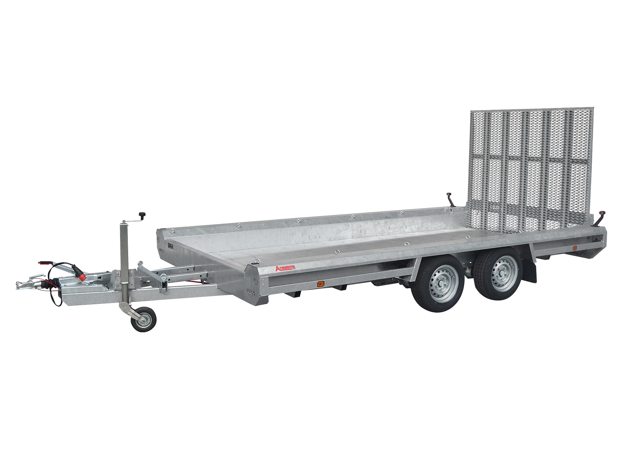 Hulco PKW Anhänger Maschinentransporter TERRAX 3500 kg, Ladefläche 3,44 x 1,65 m - Klappe 150 cm